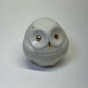Vintage Ceramic Owl with Gold Details